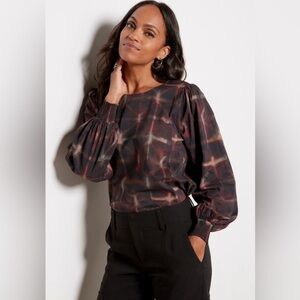 Evereve Hazel Blouse Career Office Shirt Modest Work Attire XL